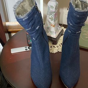Denim Boots
